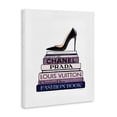 thumbnail image 2 of Stupell Industries Art Deco Fashion Designer Shoes Bookstack Blue Purple Watercolor Canvas Art, 30 x 40, by Amanda Greenwood, 2 of 7