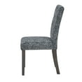 thumbnail image 2 of SHARON GREY 2PK Dining Chairs: Modern Contemporary 100% Polyester Upholstered Side Chairs with Extended Back, Solid Wood Frame, Foam Fill, Wipe Clean. Ideal for Dining Room. 18"x22.5"x39", Set of 2., 2 of 6