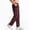 Wine-7, variant on Under $10 Mens Casual Plaid Trousers Drawstring Waist Straight-Leg Pants Stylish Comfy Open Bottom Trouser Athletic Basic Pants