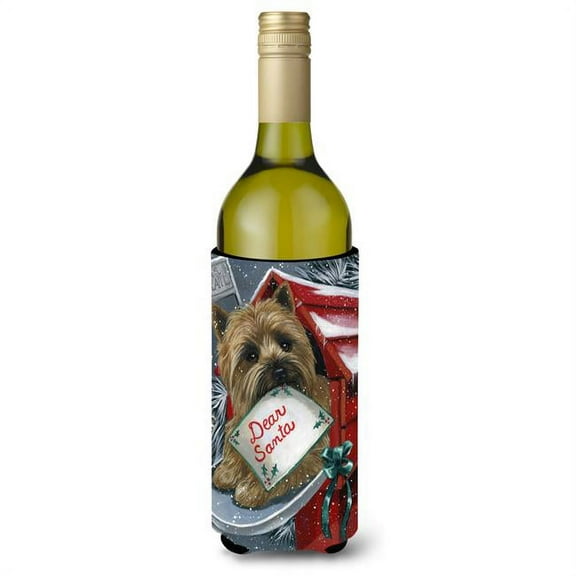 Carolines Treasures PPP3054LITERK 24 oz Cairn Terrier Christmas Letter to Santa Wine Bottle Hugger