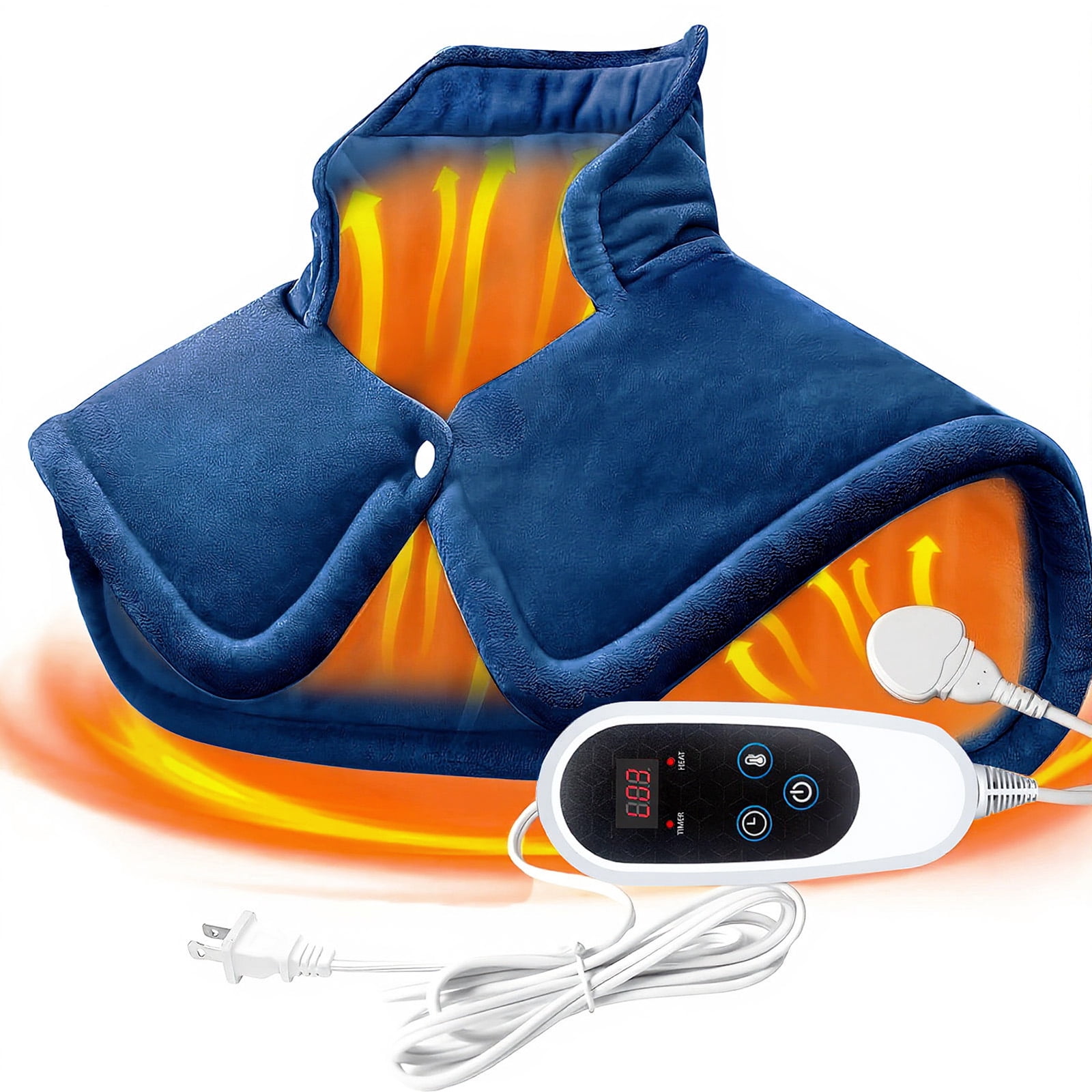 Heating Pad for Neck And Shoulders And Back, Valentines Day Gifts for Her Him Women Men Mom Wife, Heating Pad for Back, Multi Heat Settings, Timers Auto-Off, Large Neck Heating Pad, Local Warehouse