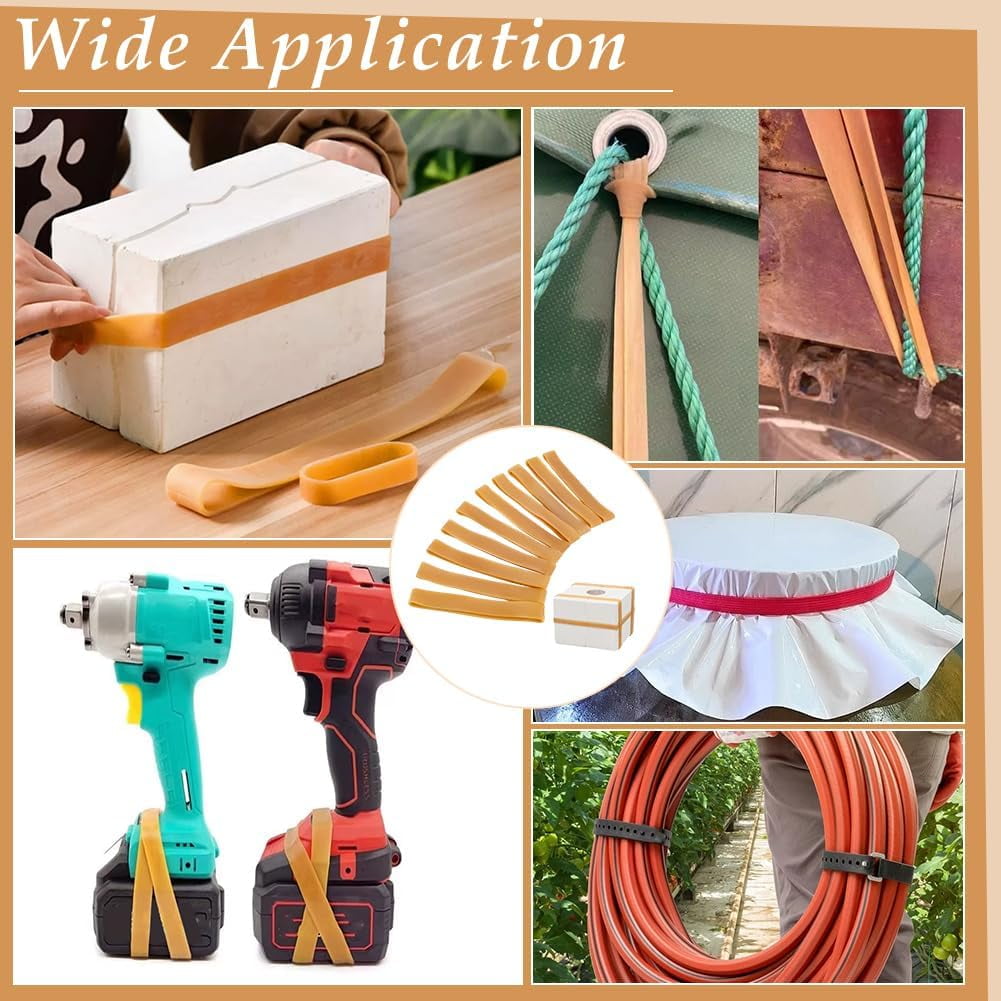 14pcs Rubber Band Heavy Duty Fasteners Ceramic Crafts Mold Binding Band Wheat 400x25mm 14pcs/set