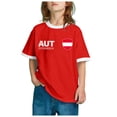 thumbnail image 1 of WEAIXIMIUNG T-Shirts Garçons 6 Rouge Drapeau d'Impression pour Enfants Manches Courtes Col Rond T-Shirt Tendance Mode Chemise de Base Hauts, 1 of 6