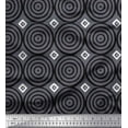 thumbnail image 1 of Soimoi Rayon Fabric Diamond & Circle Block Print Fabric by The Yard 42 Inch Wide, 1 of 1