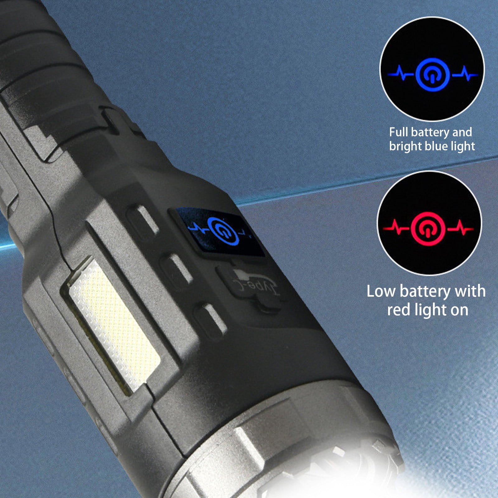 Clearance! Antqov Led Flashlight, Rechargeable Flashlights High Lumens, Flash Light with COB Light Bright Flashlight for Outdoor Home, Hiking, Camping, Travel Supplies