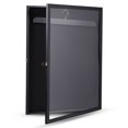 thumbnail image 4 of Black Wooden Framed Jersey Display Case, Cloth Shadow Box Wall-Mountable with Latch, 4 of 7