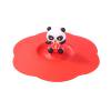 10 piezas Torx silicona taza cubierta resistente al calor reutilizable dibujos animados (panda rojo)