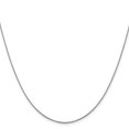thumbnail image 6 of Auriga Fine Jewelry 14K White Gold 1.0 mm Diamond-cut Cable Chain Necklace for Women 16", 6 of 6