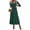 Dark Green, variant on Womens Fall Maxi Long Sleeve Sweater Dress Soft Stretchy Knit, V Neck A Line Dresses with Bow, Flowy Pleated Hem, Cocktail Party Outfits, Trendy Winter Clothes
