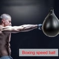 thumbnail image 3 of Saco Boxeo Inflable Forma Pera Entrenamiento Pelota Velocidad Boxeo PU negro Btafrte, 3 of 9