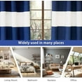 thumbnail image 6 of DriftAway Mia Stripe Room Darkening Grommet Unlined Window Curtains 2 Panels Each 52 Inch by 84 Inch Navy, 6 of 6
