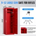 thumbnail image 2 of Sapital Biometric Rifle & Shotgun Safe, Heavy Duty Assembled Steel Gun Cabinet, Red, 2 of 6