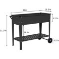 thumbnail image 4 of Raised Planter Box Outdoor with Legs Elevated Raised Garden Bed with Wheels Flower Boxes Outdoor Standing Planter for Vegetables Flowers Herbs Planting,Black, 4 of 6