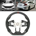 thumbnail image 4 of Flat Bottom Steering Wheel, Nappa Perforated Leather Steering Wheel  Replacement For  FC 2016-2021 For Car, 4 of 8
