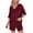Wine, variant on Women's 2 Piece Summer Outfit Set, Casual Oversized V Neck T-Shirt & High Waisted Biker Shorts, Lounge Wear Shorts Set, Workout Yoga Clothes Black L