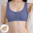 thumbnail image 2 of RMGVDSD Comfort Womens Bras Wireless Front Closure Bra Seamless Bralette Soft Breathable Post Bra For Prosthetic Breast Brassieres Stylish Bralettes, 2 of 8