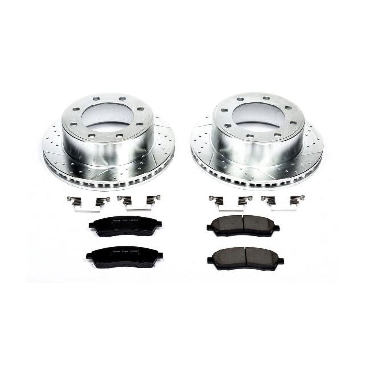 PowerStop Rear Z23 Evolution Sport Carbon-Fiber Ceramic Brake Pad and Drilled & Slotted Rotor Kit Fits: FORD Select Models K1890