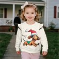 thumbnail image 4 of DISNIMO Christmas Sweatshirt for Girls Dachshund Printed Pullover Tops Crewneck T-Shirts Long Sleeve Sweater Tops for Toddler Girls 3-4 Years, 4 of 7