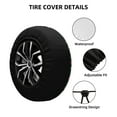 thumbnail image 2 of Fuzoiu River Freshwater Fish Print Universal Spare Tire Cover with Buckle Strap, Waterproof Wheel Covers for Jeep, Trailer, RV, Truck and All Car-14 inch, 2 of 6