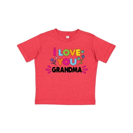 

Inktastic I Love You Grandma with Flowers Gift Toddler Toddler Girl T-Shirt