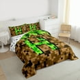 thumbnail image 3 of Manfei Kids Teens Personalized Initial Letter H 2pcs Bedding Comforter Set,Brown Green Twin Comforter Sets,Construction Game Breathable Bedding Set,Breathable Home Decor,Reversible, 3 of 8