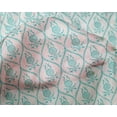 thumbnail image 5 of oneOone Silk Tabby Turquoise Blue Fabric Block Craft Projects Decor Fabric Printed By The Yard 42 Inch Wide-7F, 5 of 5