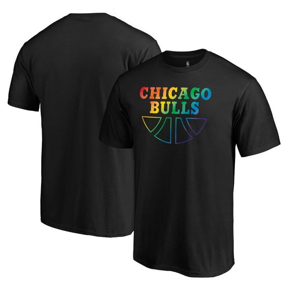 Men's Black Chicago Bulls Team Pride Wordmark T-Shirt