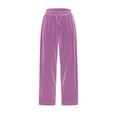 thumbnail image 7 of ZHYou Velvet Pants for Women Loose Casual Drawstring Waist Wide Leg Casual Pull On Lounge Pants,Pink,Size L, 7 of 7