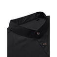 thumbnail image 6 of sogami Men's Henley Collar Short Sleeve Button Up Shirt Casual Linen Shirt, 6 of 8
