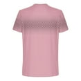 thumbnail image 3 of Jinhomg Short Sleeve T Shirt for Men Loose Fit Comfy Drop Shoulder Crew Neck Tees Big and Tall Geometric Print Casual Spring Summer Tops Winter Saving Pink XXXL, 3 of 5