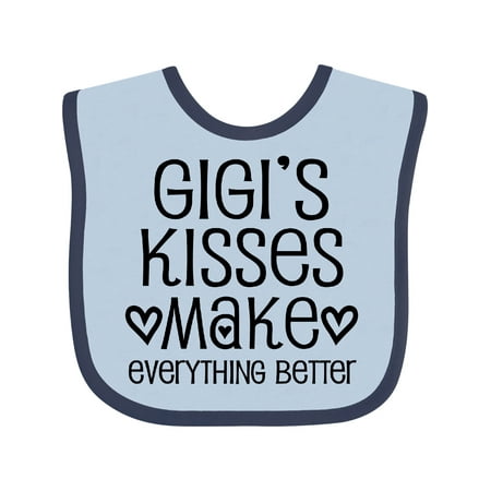 

Inktastic Gigi Kisses Make Everything Better Gift Baby Boy or Baby Girl Bib