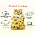 thumbnail image 2 of Btargot 4 Piece Yellow Construction Toddler Bedding Set for Baby Boys Truck Excavator Cars Comforter, 2 of 9