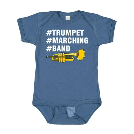

Inktastic #Trumpet #Marching #Band Hashtag White Text Gift Baby Boy or Baby Girl Bodysuit