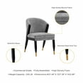 thumbnail image 4 of Manhattan Comfort Ola Dining Chair with Solid Wood Frame in Gray, 4 of 10