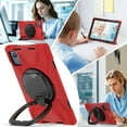 thumbnail image 7 of For Lenovo Tab K11 Plus 11.5 Inch 2024 Case, 360 Rotatable Handle Stand, Shoulder Strap, Drop-Proof Design, Red, 7 of 7
