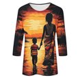 thumbnail image 5 of Tbopshirt Black History Month Shirts Women,Plus Size Tops 3/4 Sleeve,Fashion Printed Casual Round Neck Pullover Womens Graphic T Shirts,S-XXXL,Black History Gifts, 5 of 5