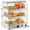 3-Tier, variant on ROVSUN Food Warmer Pizza Warmer Countertop, Food Warmer Display Pretzel Warmer with LED Lighting Front and Rear Doors, Electric Catering Hot Box Acrylic for Buffet Restaurant Cafe