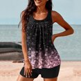 thumbnail image 3 of Hvot&aat Women's Tankini Two Piece Swimsuits Modest Floral Printed Bathing Suits Blouson Tank Top with Boyshorts Swimwear, 3 of 5