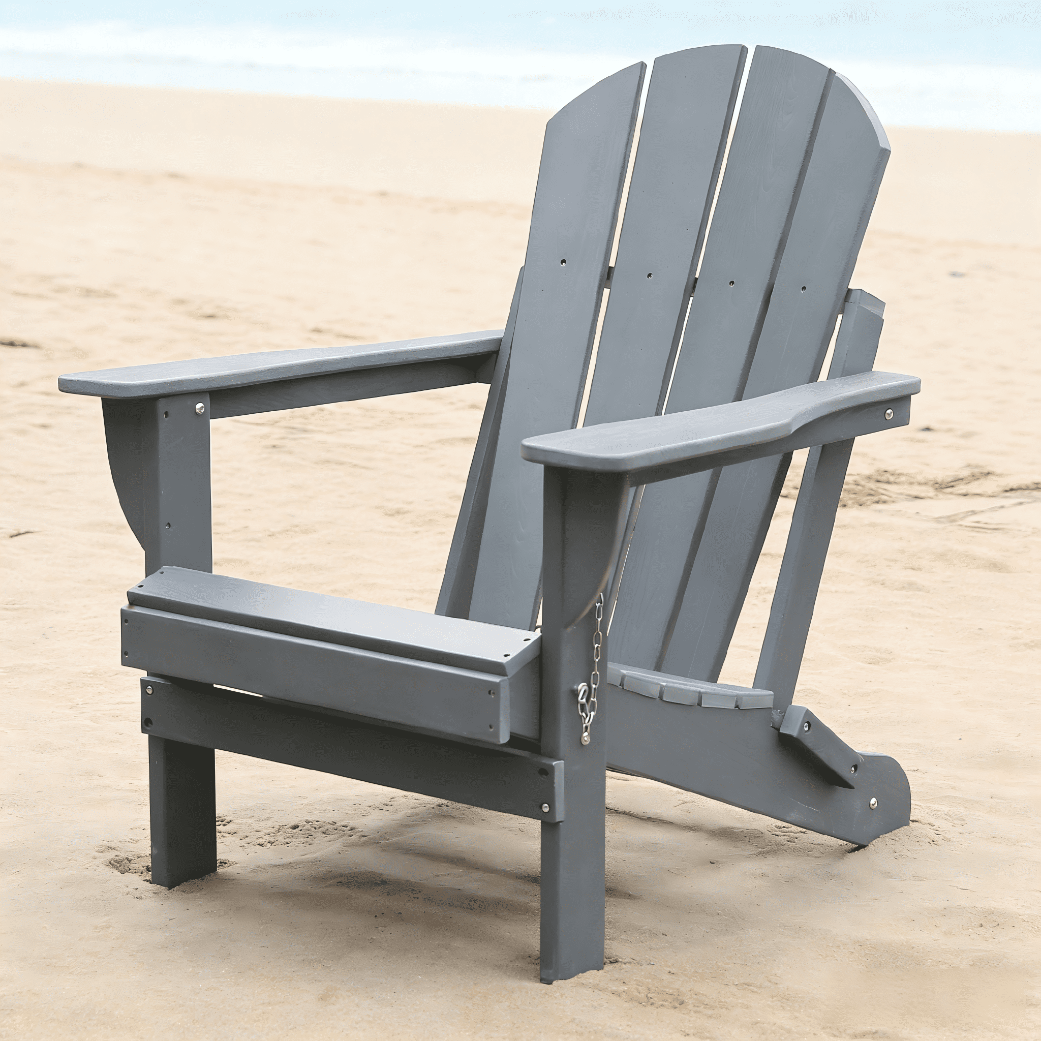Adirondack Chair, Daily Use Leisure Chair for Garden Fire Pit Poolside Lawn, Grey