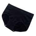 thumbnail image 4 of Bragas de entrepierna de algodón suave ropa interior cálida para útero calzoncillos de tiro medio para mujer señora Negro Yuyangstore Bragas sin costuras de mujer, 4 of 6