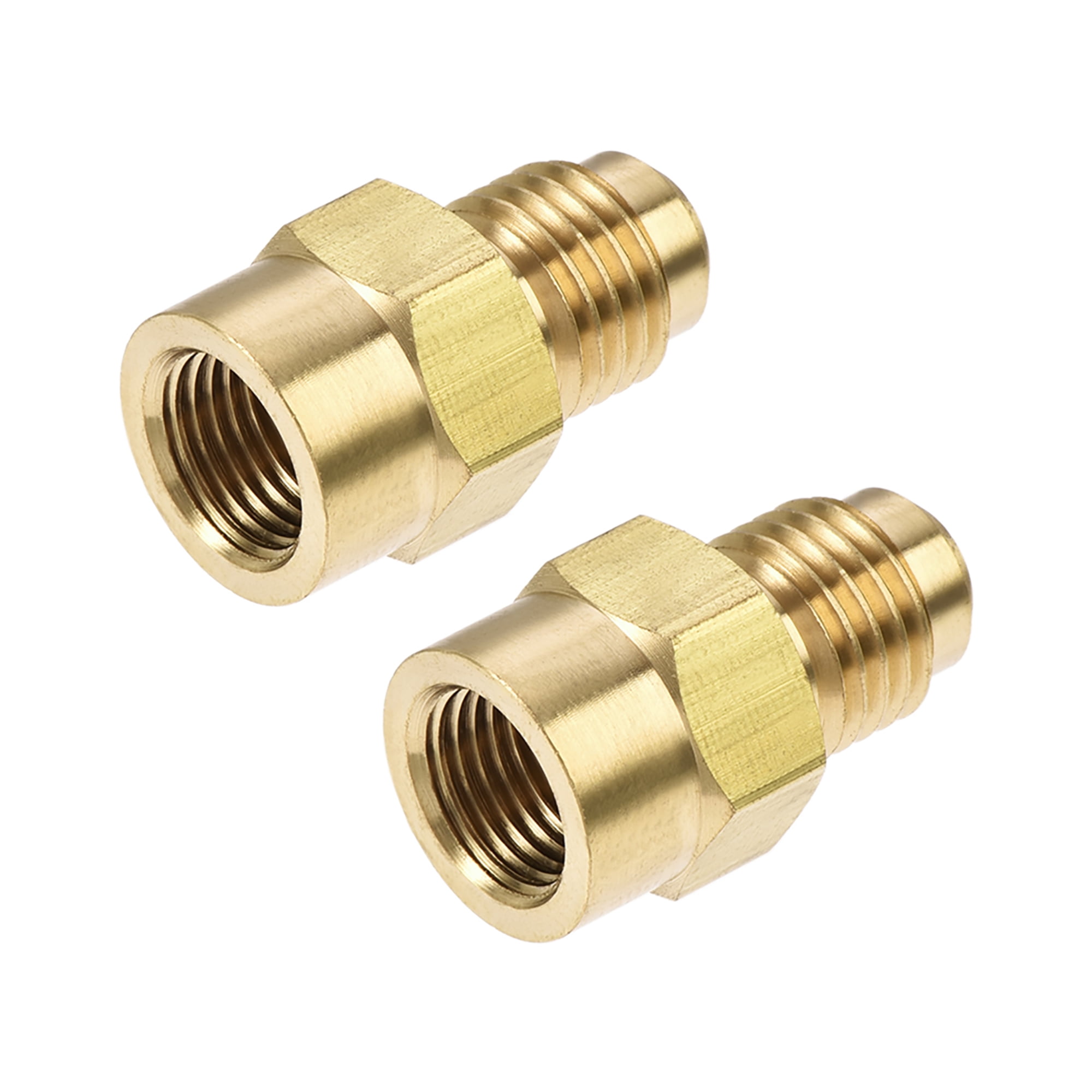 Brass Pipe fitting, 1/4 SAE Flare Male to 1/8NPT Female Thread, Tubing Adapter, for Air