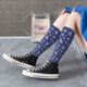 thumbnail image 5 of Balery Snowflakes On Dark Blue Calcetines novedosos Calcetines deportivos Calcetines hasta la rodilla Calcetines de algodón Calcetines originales y geniales, 5 of 6