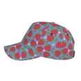 thumbnail image 5 of Balery Baseball Cap Adjustable Size for Running Workouts and Outdoor Activities All Seasons Dad Hat(Hand Drawn Strawberry), 5 of 9