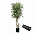 thumbnail image 6 of Cypress and Alabaster 78” Artificial Olive Tree in Plastic Pot, Eco-Friendly Handmade Design, 6 of 6