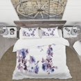 thumbnail image 2 of Designart 'Purple Wildflowers I' Traditional Duvet Cover Set, 2 of 5