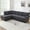 Dark Gray-Left Chaise, variant on Aukfa 96" Sectional Sofa Deep Seat Couch for Living Room, Left Chaise, Flannel, Gray