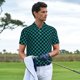 thumbnail image 3 of Fotbe Black And Teal Checkerboard Camiseta Polo de Golf para Hombre con Estampado – Camisa Deportiva Transpirable con Cuello Abotonado-Large, 3 of 6