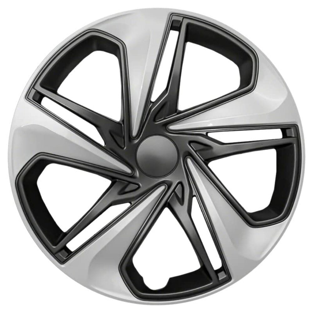 Fuel Rider Set of 4 16 inch Silver & Charcoal Snap-On Hubcaps Compatible With 19-20 Honda Civic EX-L EX LX Si Sport Touring Type R Steel Wheels