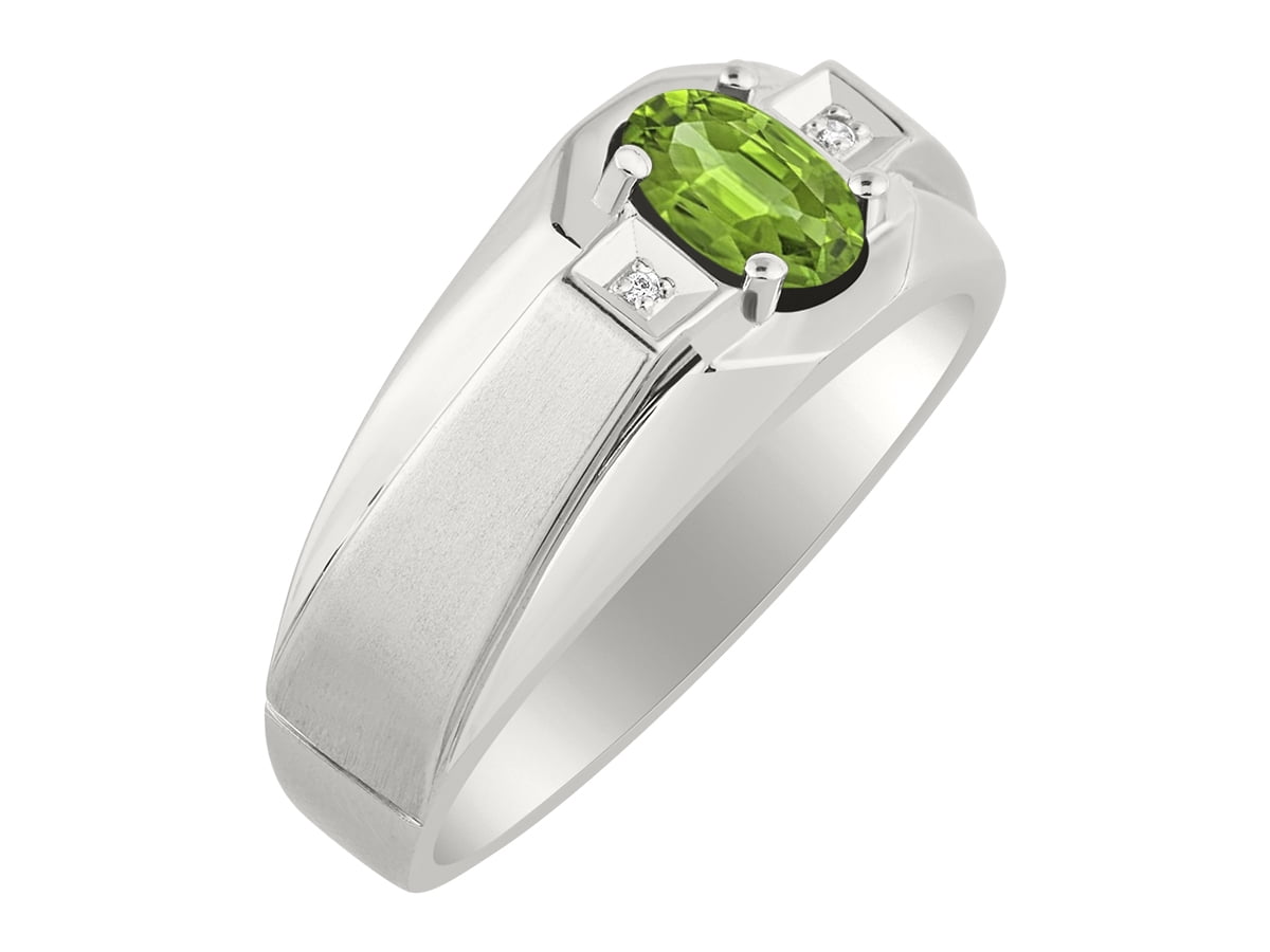 Peridot Silver Men's Ring / 925 Sterling Silver Men's Ring / August Birthstone Ring / Wedding Ring / Octagon Gemstone Ring / Stylish Ring selling