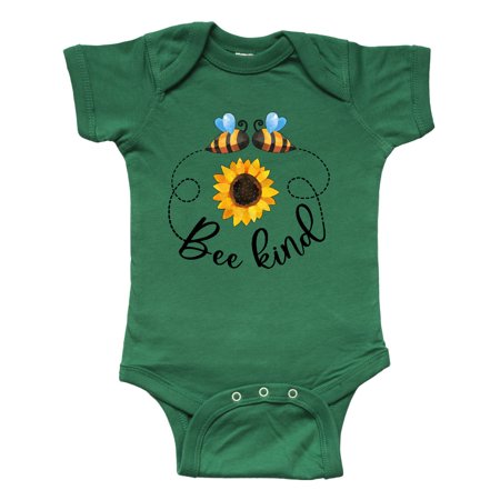 

Inktastic Bee Kind Bees and Sunflower Gift Baby Boy or Baby Girl Bodysuit